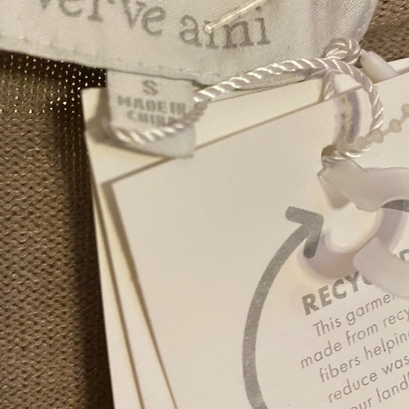 ☘️3/$15☘️ Verve Ami Brown Waterfall Cardigan NWT Size Small - Picture 5 of 7